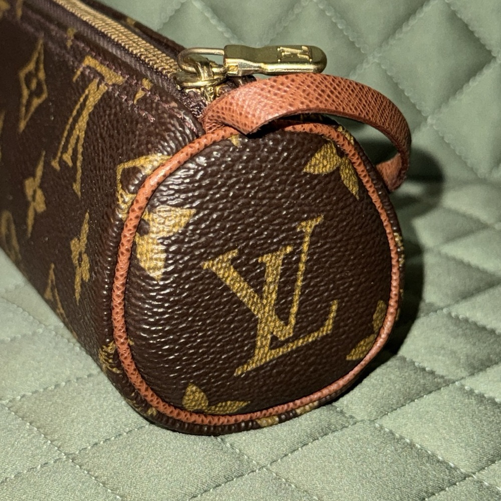 Louis Vuitton mini papillon Monogram Brown Wristlet micro pochette purse - Picture 7 of 11